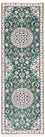 Alfombra de pasillo Alfombra Persa - Nain - Real - 200 x 60 cm - verde