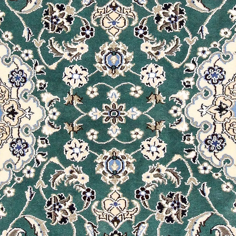 Alfombra de pasillo Alfombra Persa - Nain - Real - 200 x 60 cm - verde