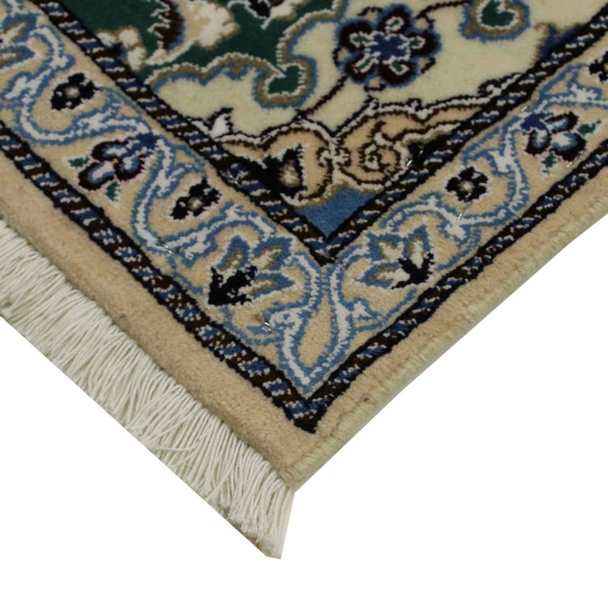 Alfombra de pasillo Alfombra Persa - Nain - Real - 200 x 60 cm - verde