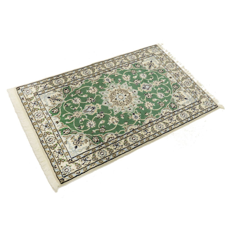 Alfombra Persa - Nain - Real - 98 x 64 cm - verde
