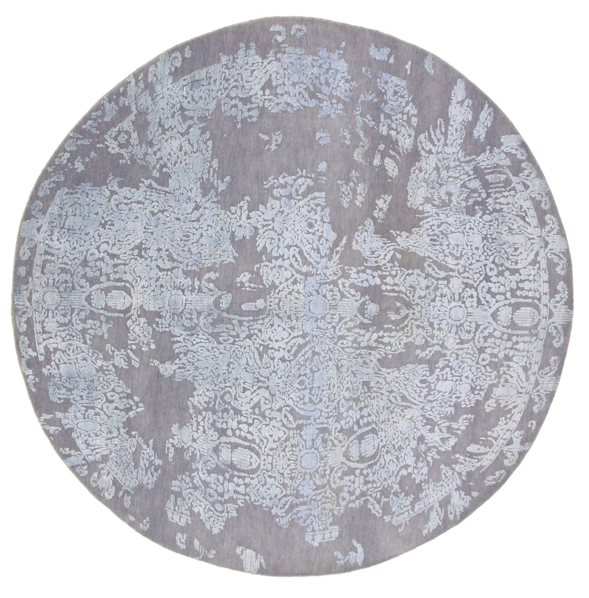 Alfombra de diseño redondo  - 243 x 243 cm - azul claro