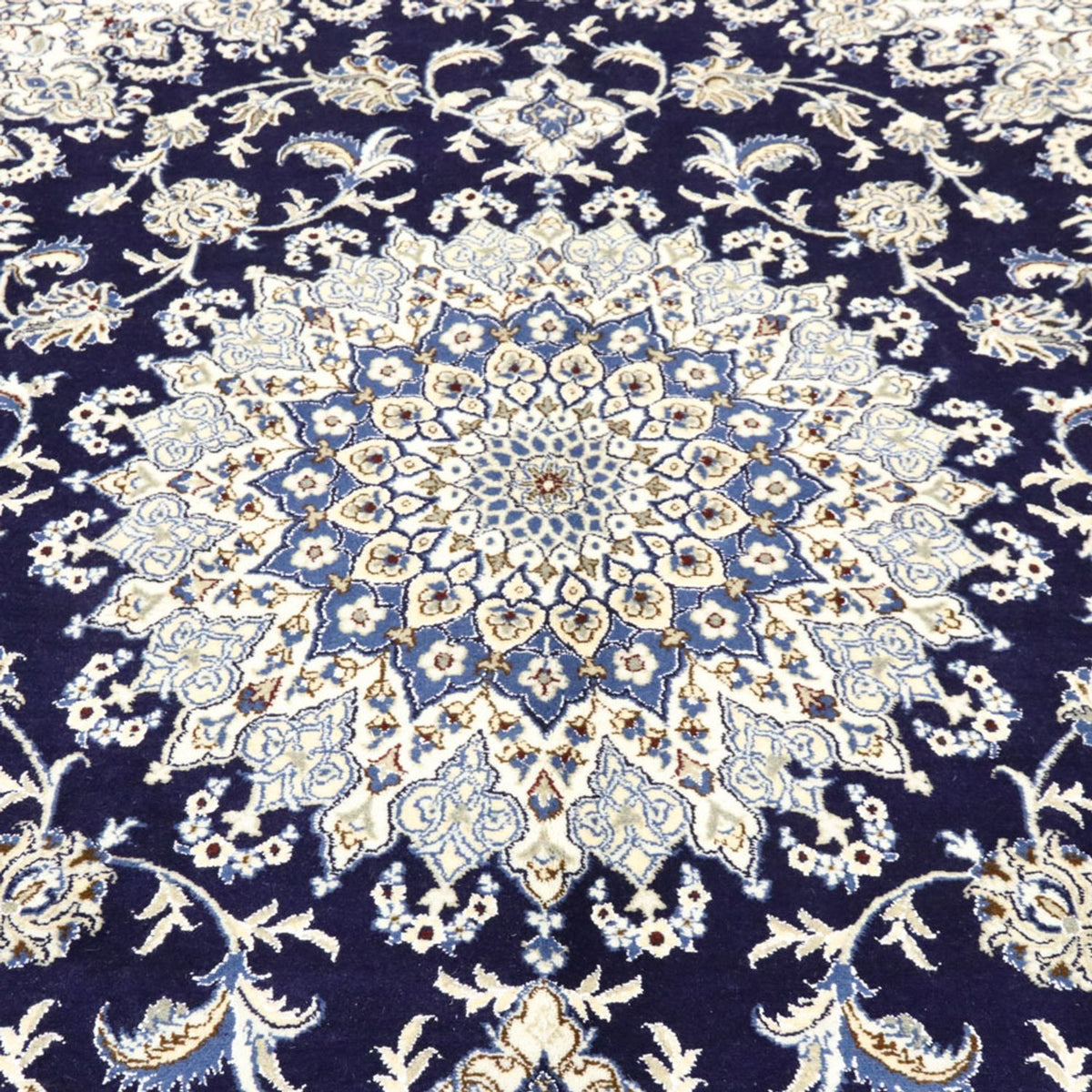 Alfombra persa - Nain - 297 x 240 cm - azul oscuro