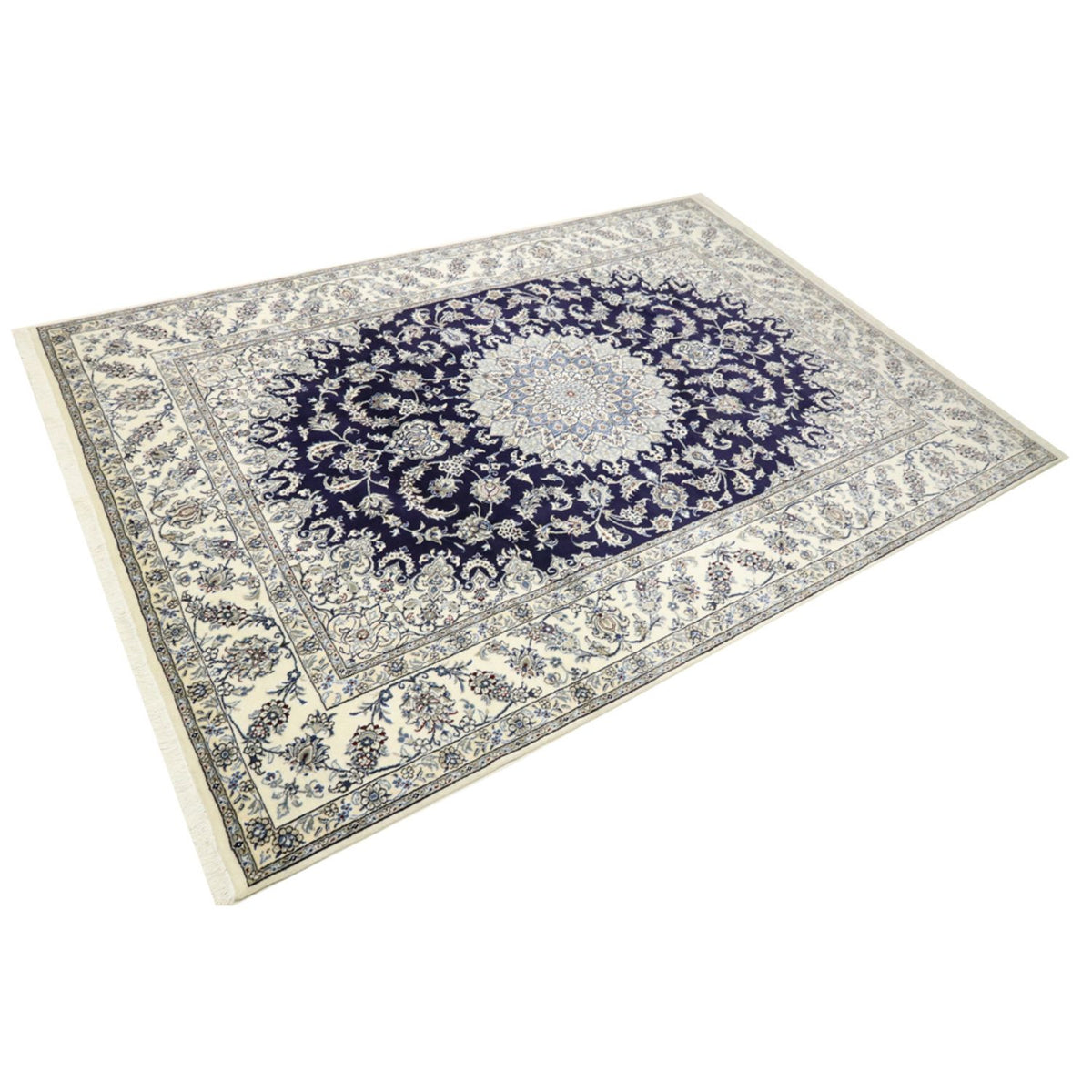 Alfombra persa - Nain - 344 x 246 cm - azul oscuro
