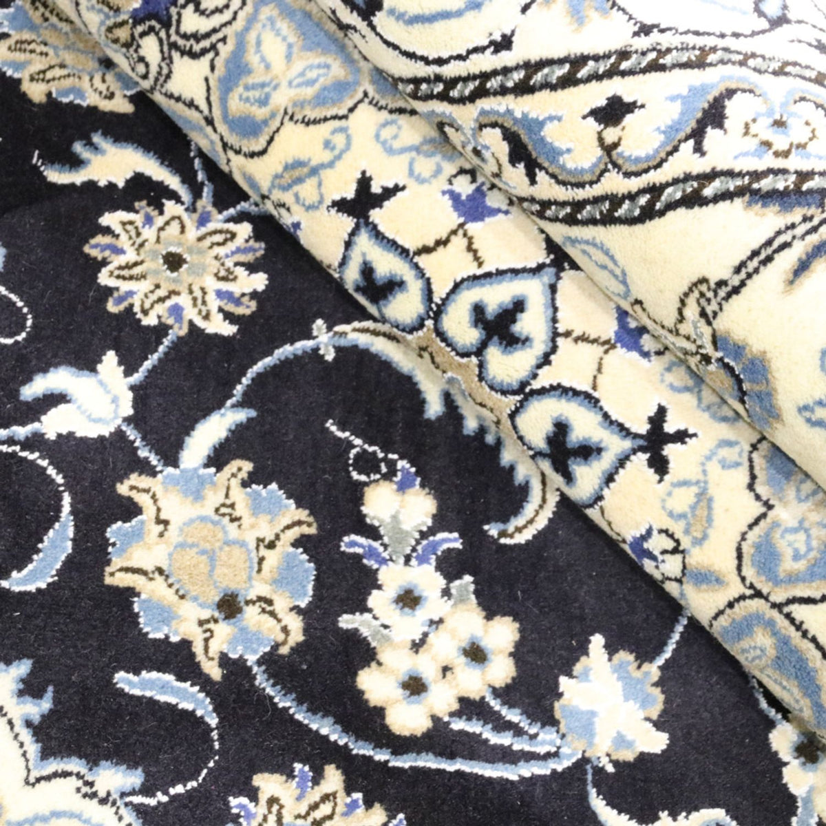 Alfombra persa - Nain - 294 x 195 cm - azul oscuro