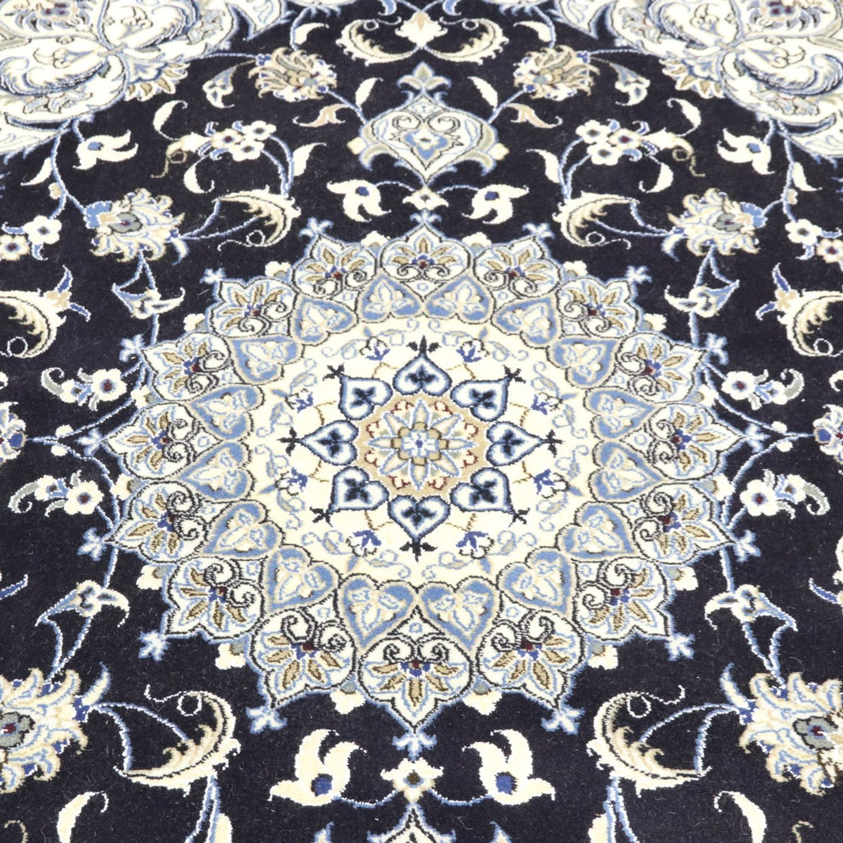 Alfombra persa - Nain - 250 x 197 cm - azul oscuro
