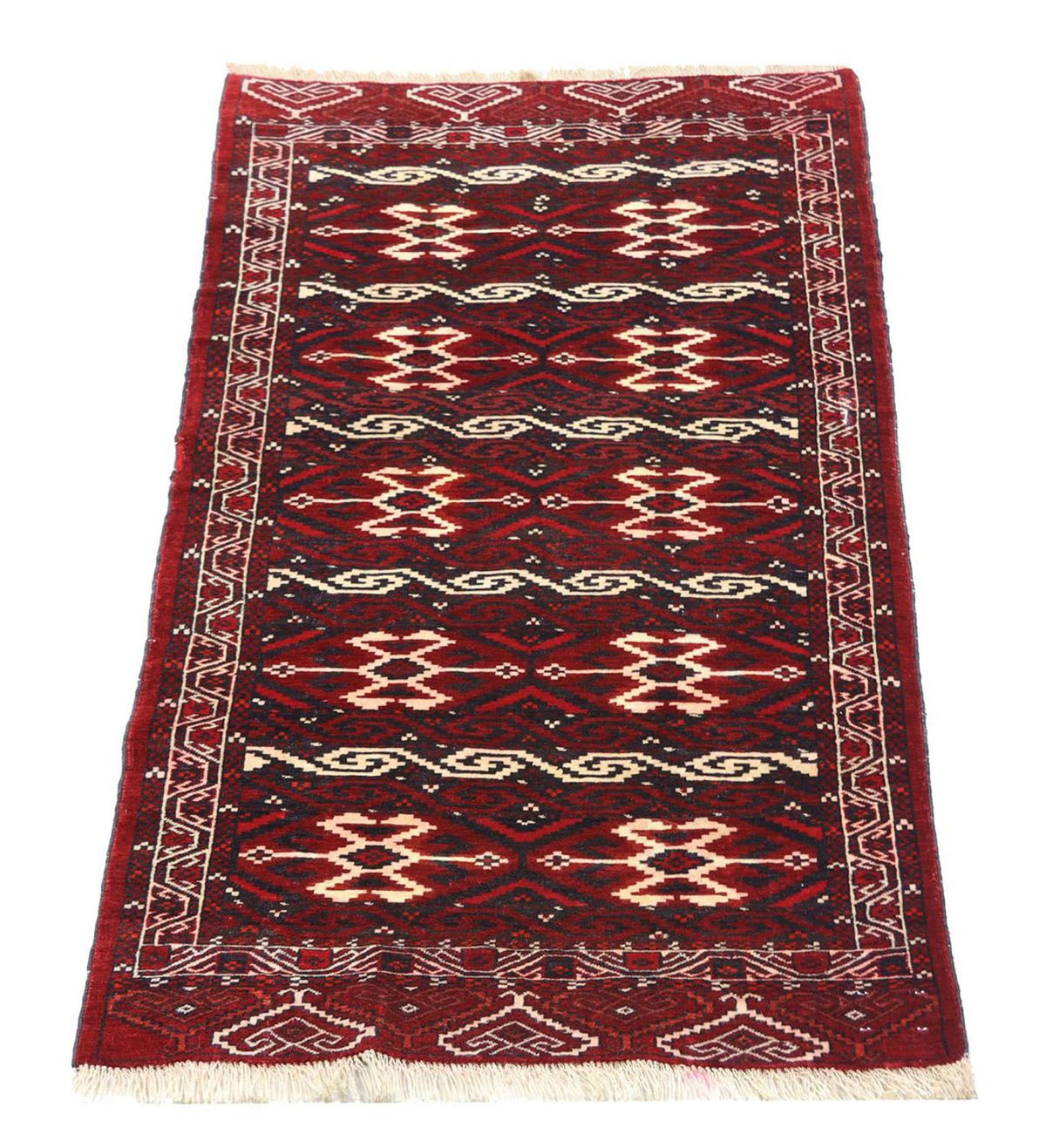 Alfombra afgana - Bukhara - 165 x 90 cm - rojo oscuro