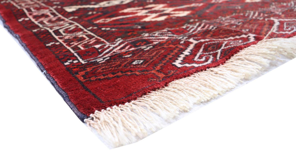 Alfombra afgana - Bukhara - 165 x 90 cm - rojo oscuro