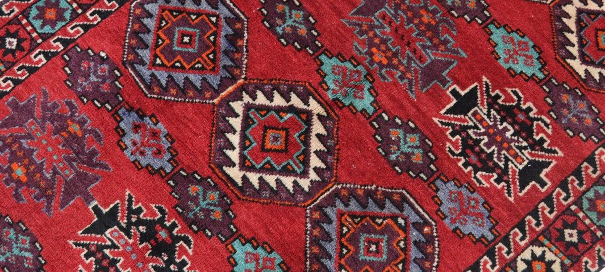 Alfombra Belutsch - 198 x 102 cm - rojo oscuro