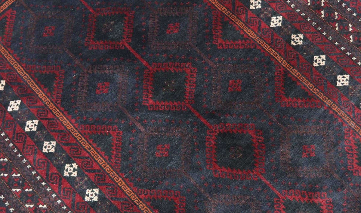 Alfombra Belutsch - 191 x 115 cm - rojo oscuro