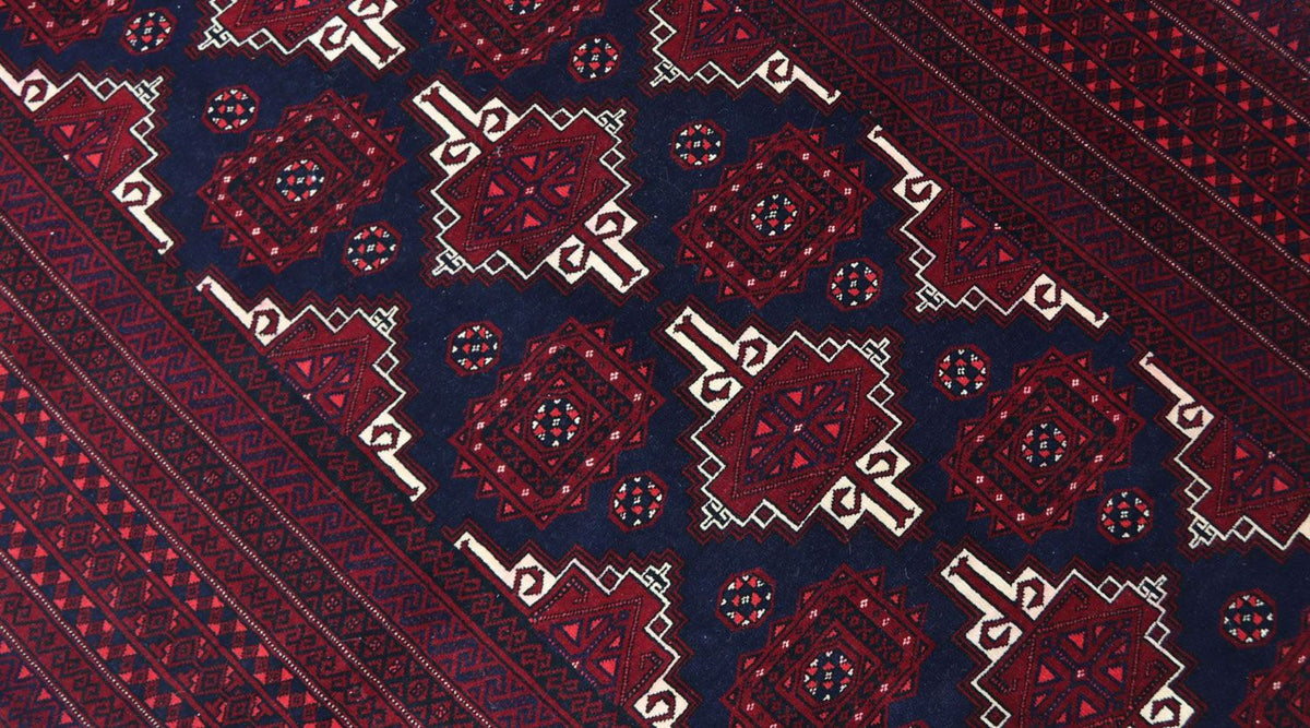 Alfombra Belutsch - 205 x 127 cm - rojo oscuro