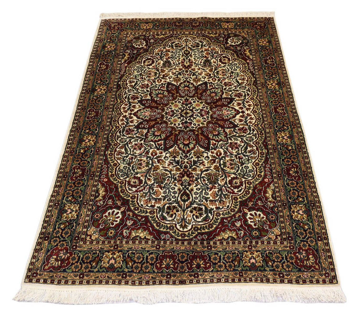 Alfombra de seda - Seda de Cachemira - 170 x 109 cm - rojo
