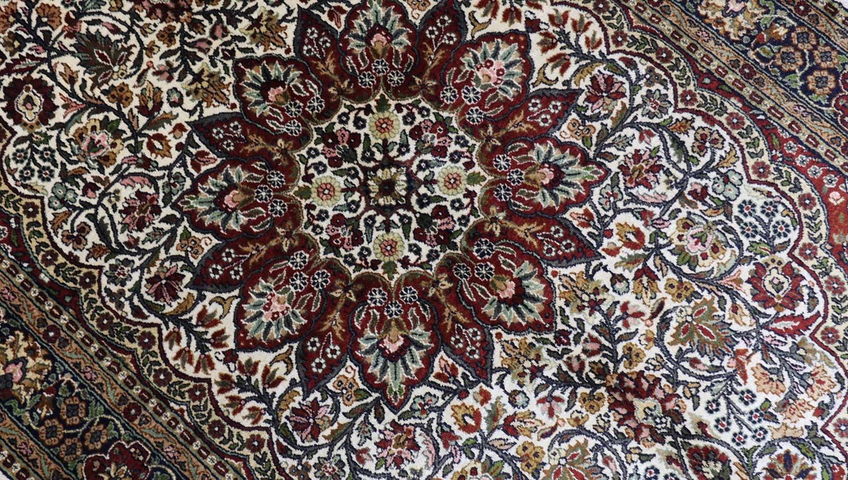 Alfombra de seda - Seda de Cachemira - 170 x 109 cm - rojo