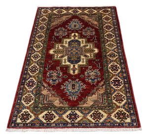 Alfombra Ziegler - Kazak - 155 x 102 cm - rojo oscuro