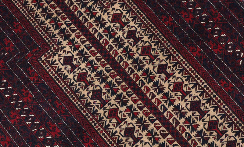 Alfombra afgana - 120 x 80 cm - rojo oscuro