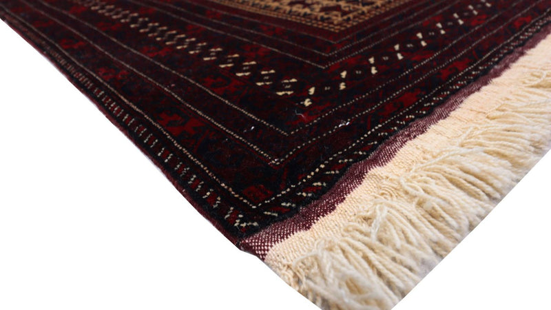 Alfombra afgana - 120 x 80 cm - rojo oscuro