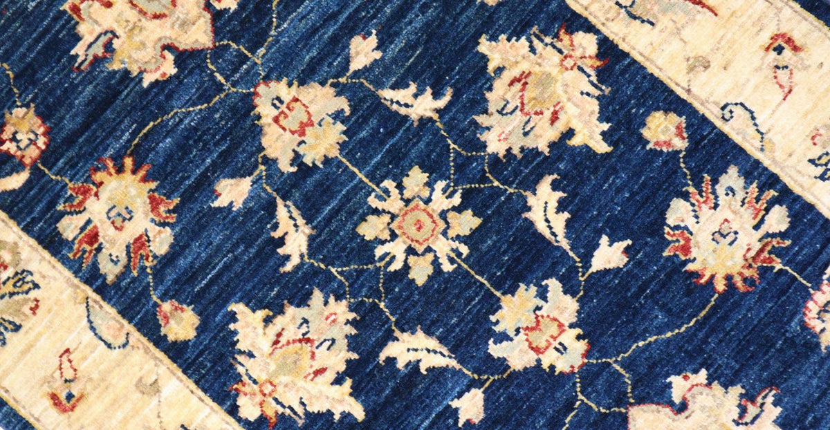 Alfombra Ziegler - 120 x 78 cm - azul oscuro