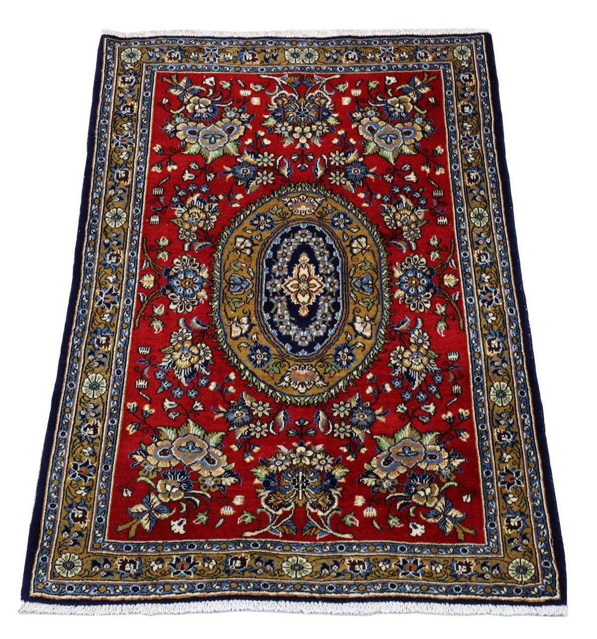 Alfombra persa - Ghom - 97 x 78 cm - rojo
