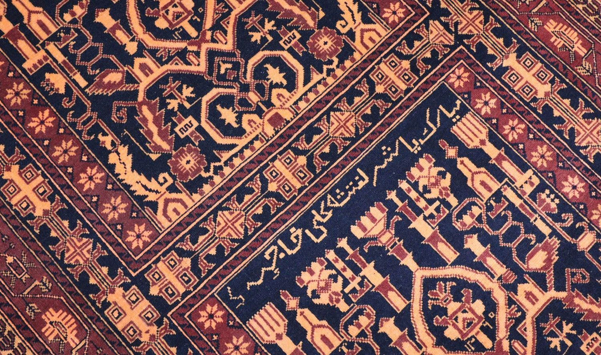 Alfombra afgana - 150 x 100 cm - negro