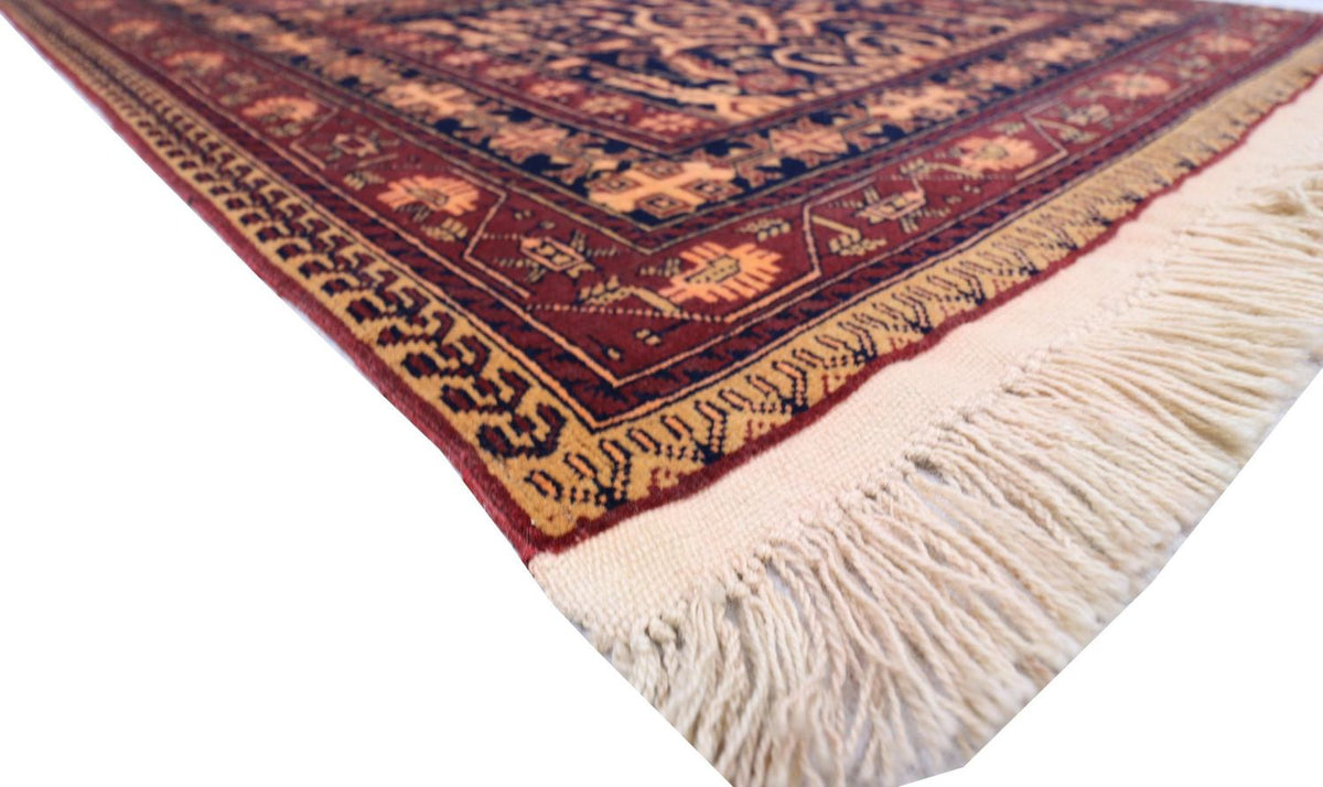 Alfombra afgana - 150 x 100 cm - negro