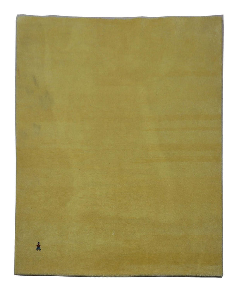 Alfombra Gabbeh - Loribaft Persa - 155 x 128 cm - verde oliva