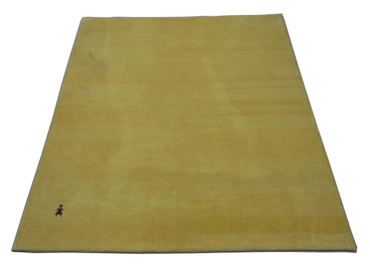Alfombra Gabbeh - Loribaft Persa - 155 x 128 cm - verde oliva