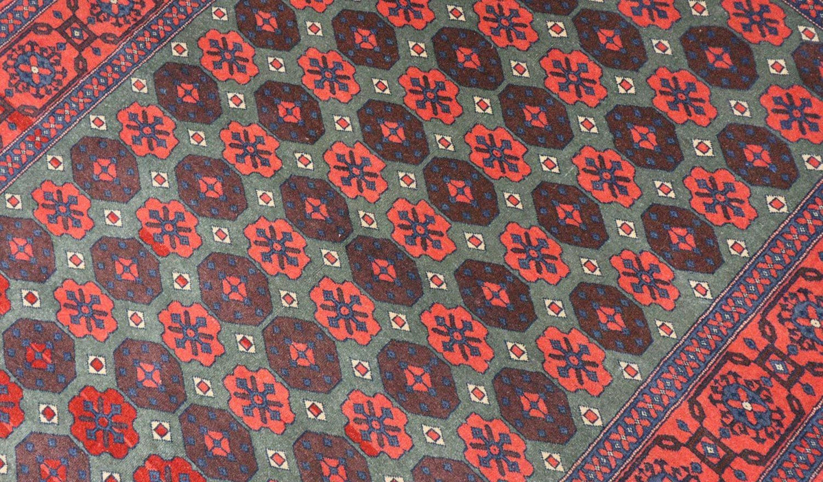 Alfombra afgana - 170 x 130 cm - rojo oscuro