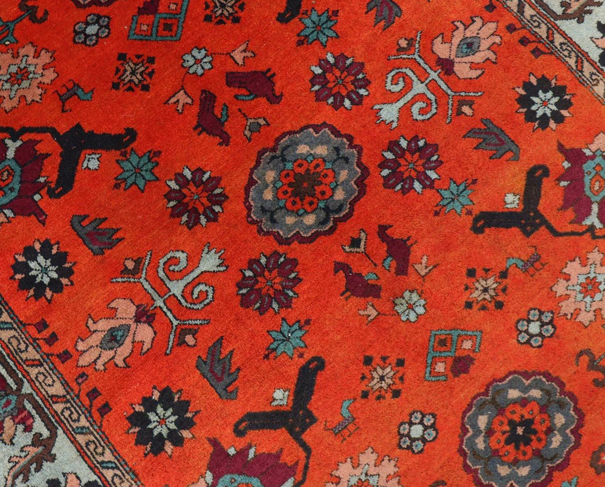 Alfombra oriental - 210 x 133 cm - rojo oscuro