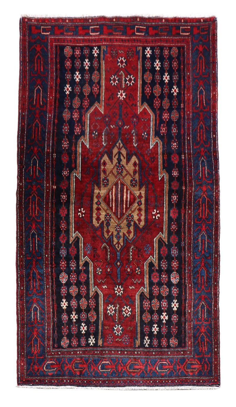 Alfombra Gabbeh - Loribaft Persa - 243 x 133 cm - rojo