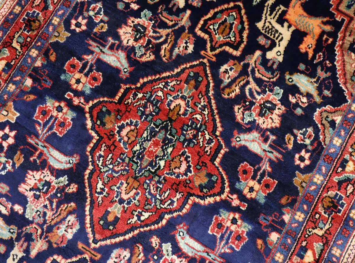 Alfombra de pasillo Alfombra persa - Nómada - 237 x 127 cm - azul oscuro