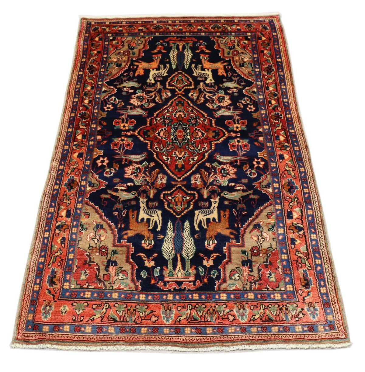 Alfombra de pasillo Alfombra persa - Nómada - 237 x 127 cm - azul oscuro