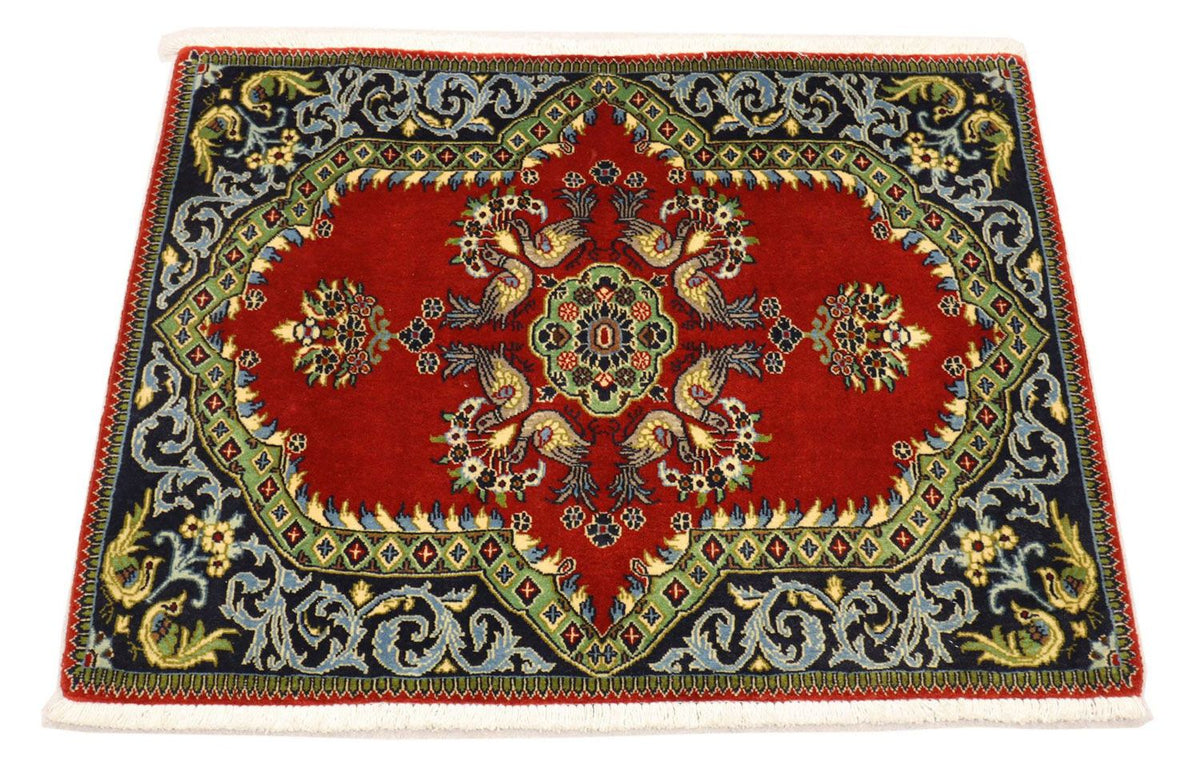 Alfombra persa - Keshan - 97 x 73 cm - rojo