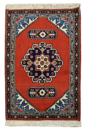 Alfombra persa - Nómada - 95 x 70 cm - rojo