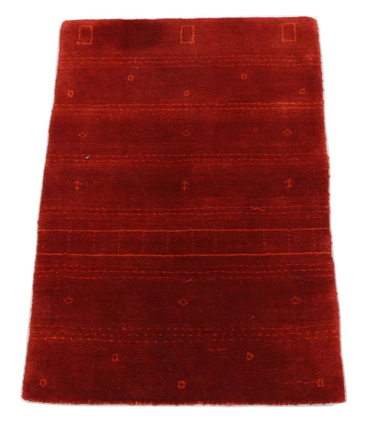 Alfombra Gabbeh - Persa - 90 x 60 cm - rojo