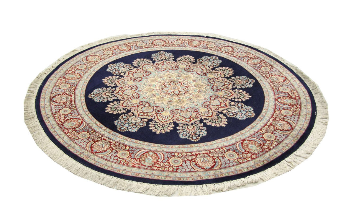 Alfombra china redondo - 184 x 184 cm - azul