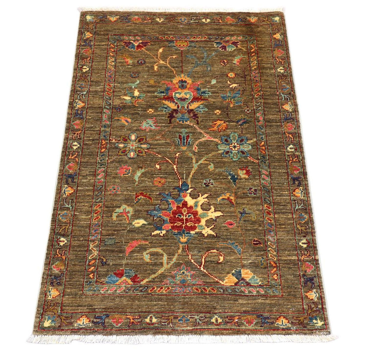 Alfombra Ziegler - 124 x 83 cm - verde oliva