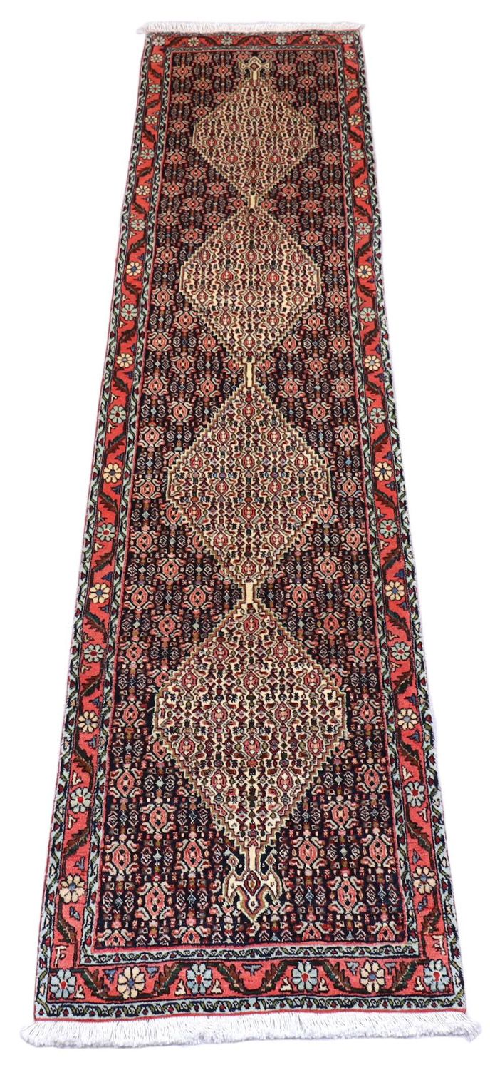 Alfombra de pasillo Alfombra persa - Bidjar - 288 x 69 cm - azul oscuro