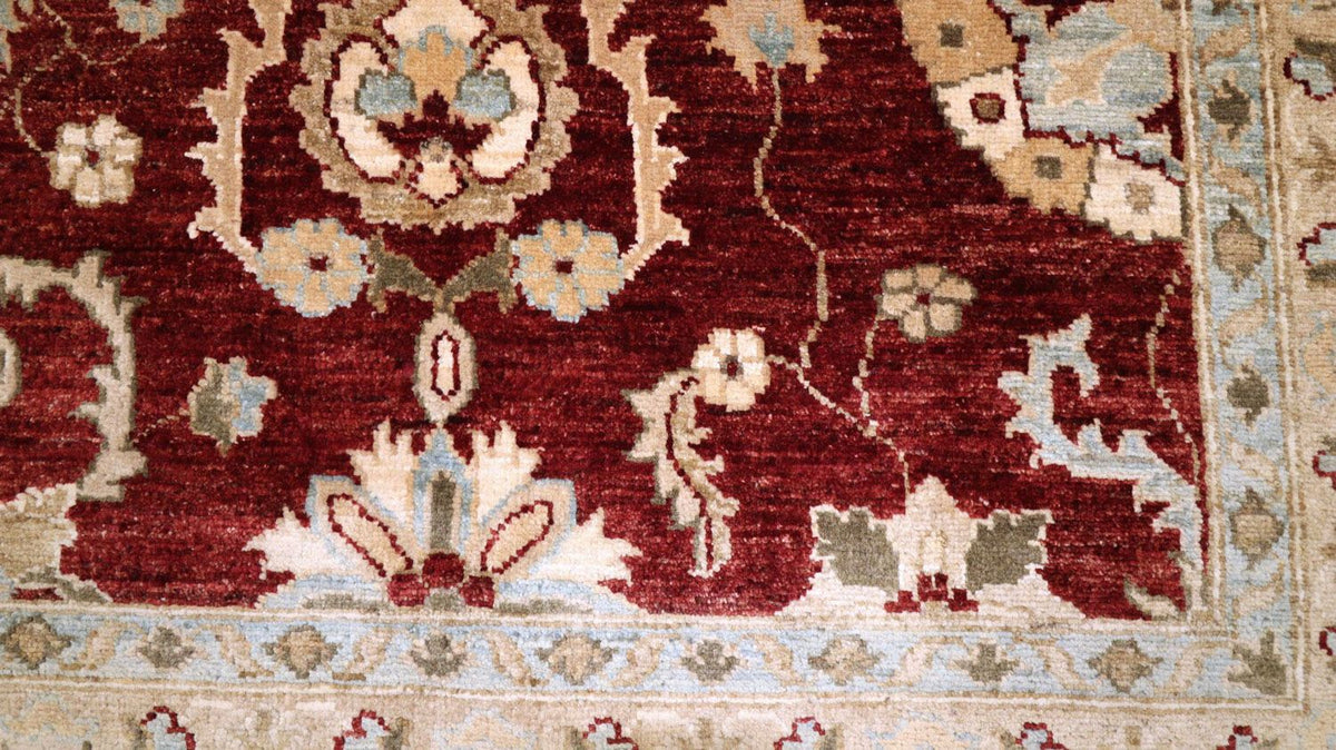 Alfombra Ziegler - 357 x 276 cm - rojo oscuro