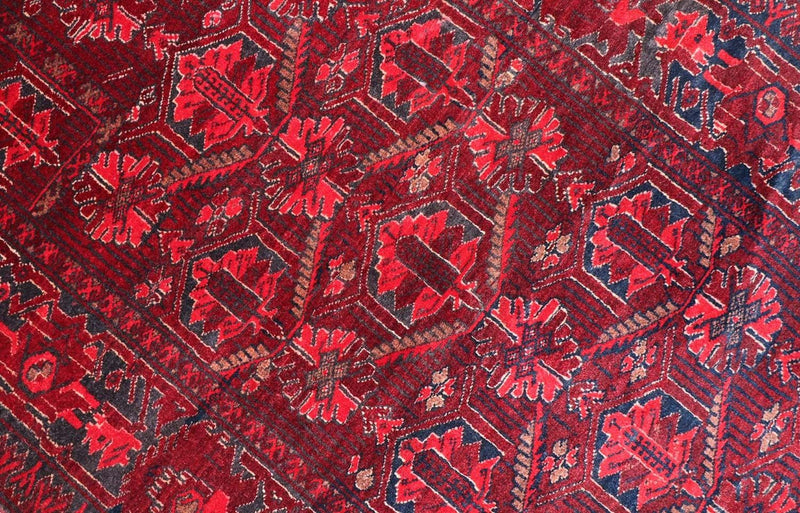 Alfombra afgana - 119 x 76 cm - rojo oscuro