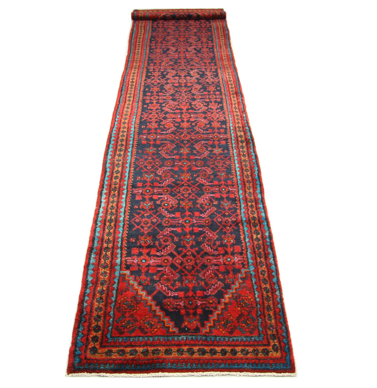 Alfombra de pasillo Alfombra persa - Nómada - 497 x 107 cm - azul
