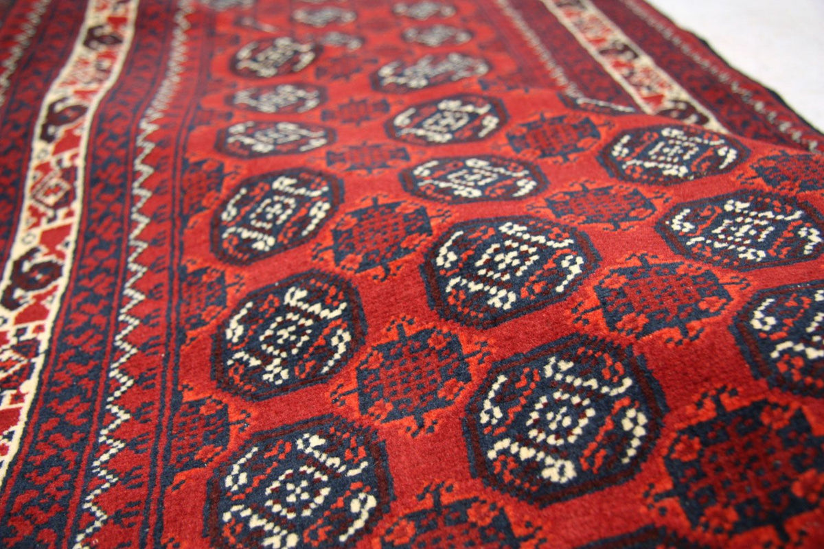 Alfombra de pasillo Alfombra afgana - Bukhara - 258 x 87 cm - rojo