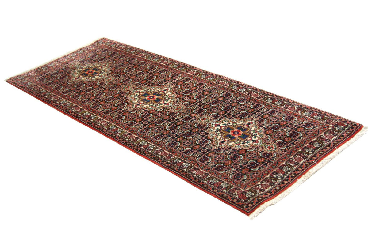 Alfombra de pasillo Alfombra persa - Bidjar - 202 x 75 cm - azul