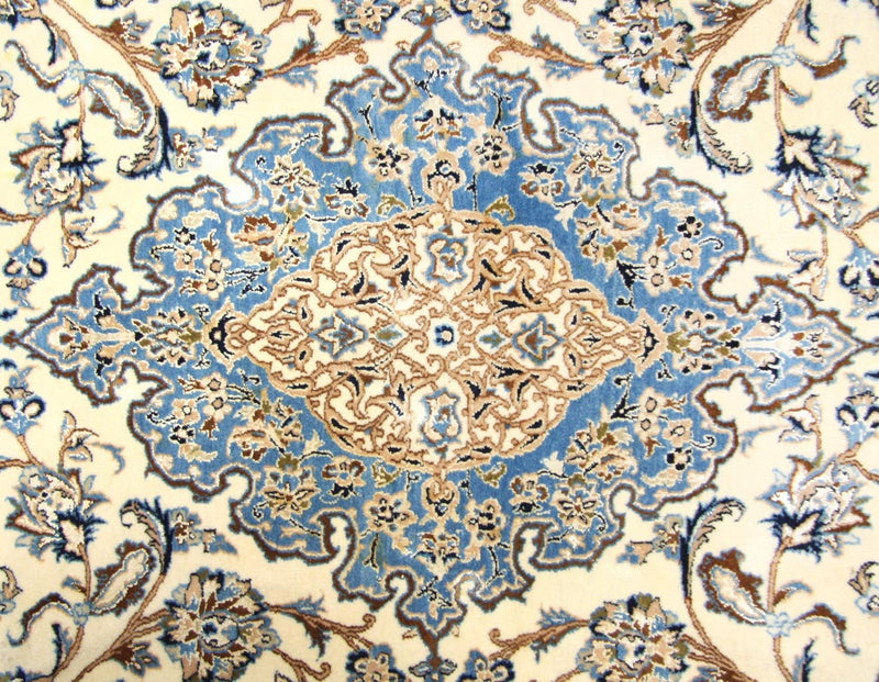 Alfombra Persa - Nain - Prima - 190 x 127 cm - blanco natural