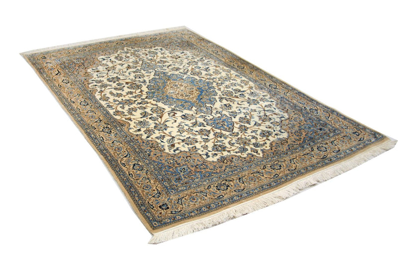 Alfombra Persa - Nain - Prima - 190 x 127 cm - blanco natural