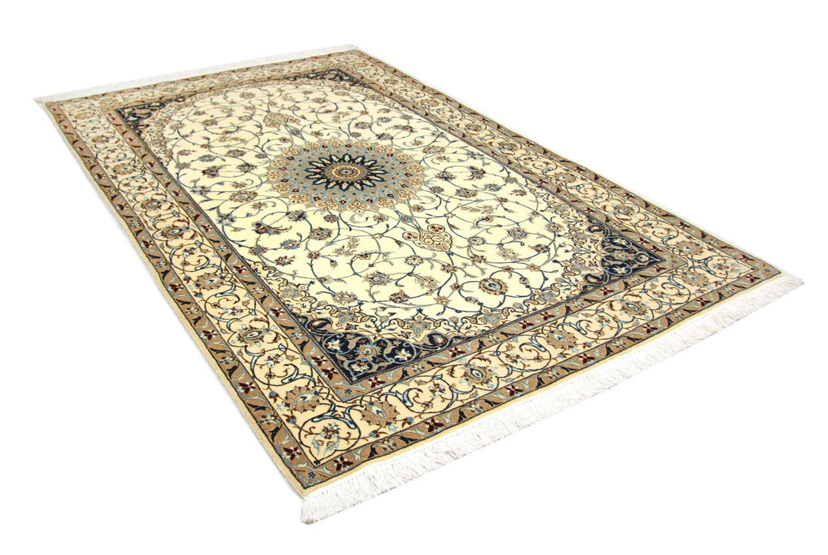 Alfombra Persa - Nain - Prima - 205 x 125 cm - blanco natural
