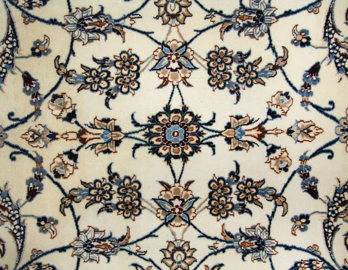 Alfombra Persa - Nain - Prima - 253 x 165 cm - blanco natural