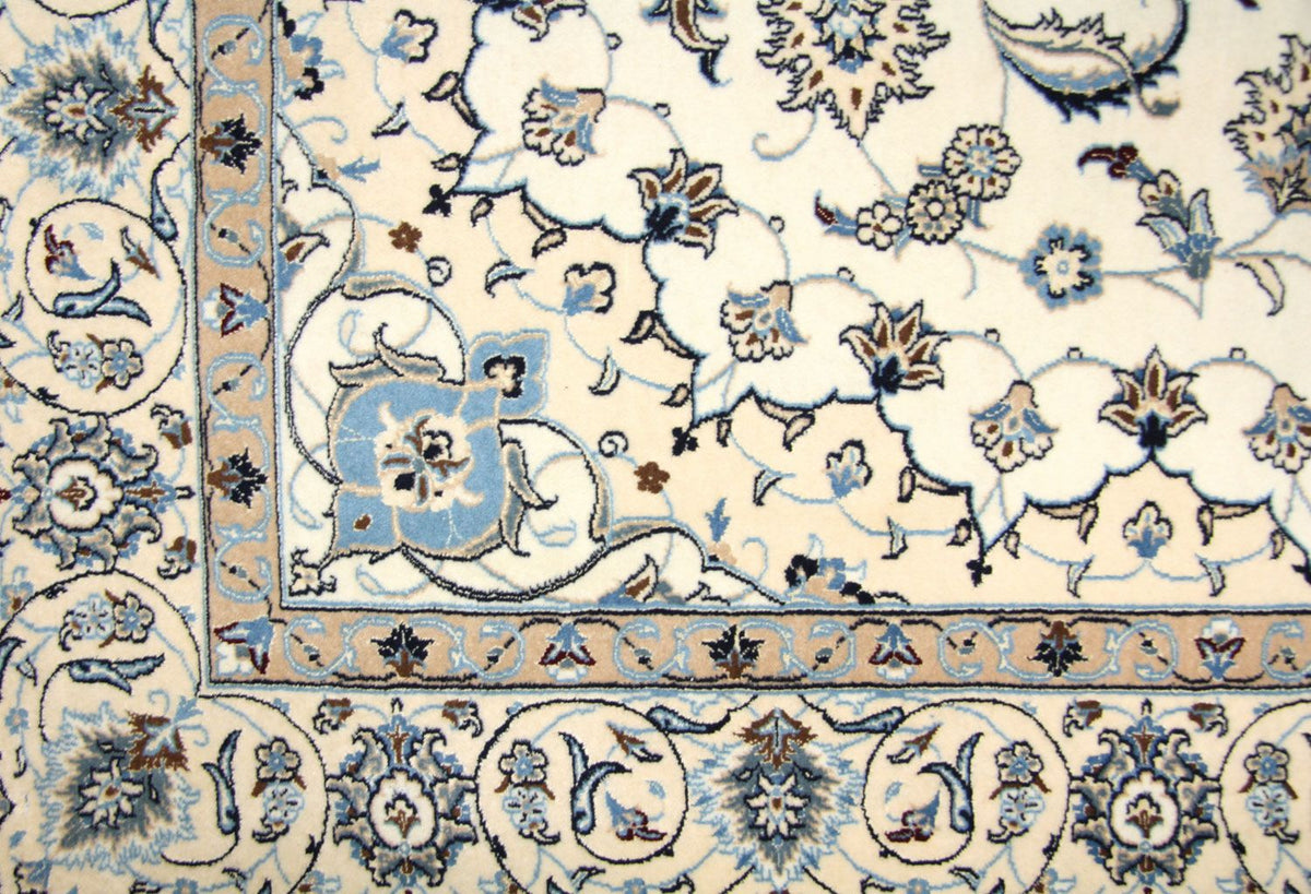 Alfombra Persa - Nain - Prima - 212 x 135 cm - blanco natural