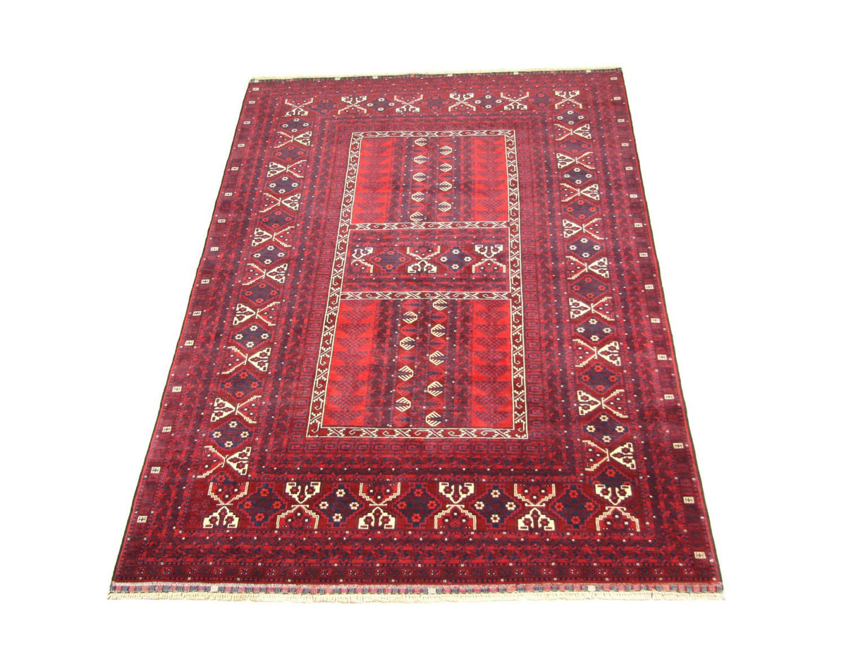 Alfombra afgana - 244 x 157 cm - rojo