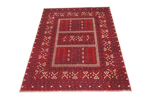 Alfombra afgana - 250 x 170 cm - rojo