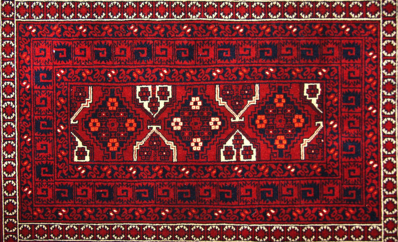 Alfombra afgana - 250 x 170 cm - rojo