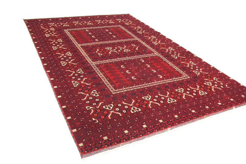 Alfombra afgana - 250 x 170 cm - rojo